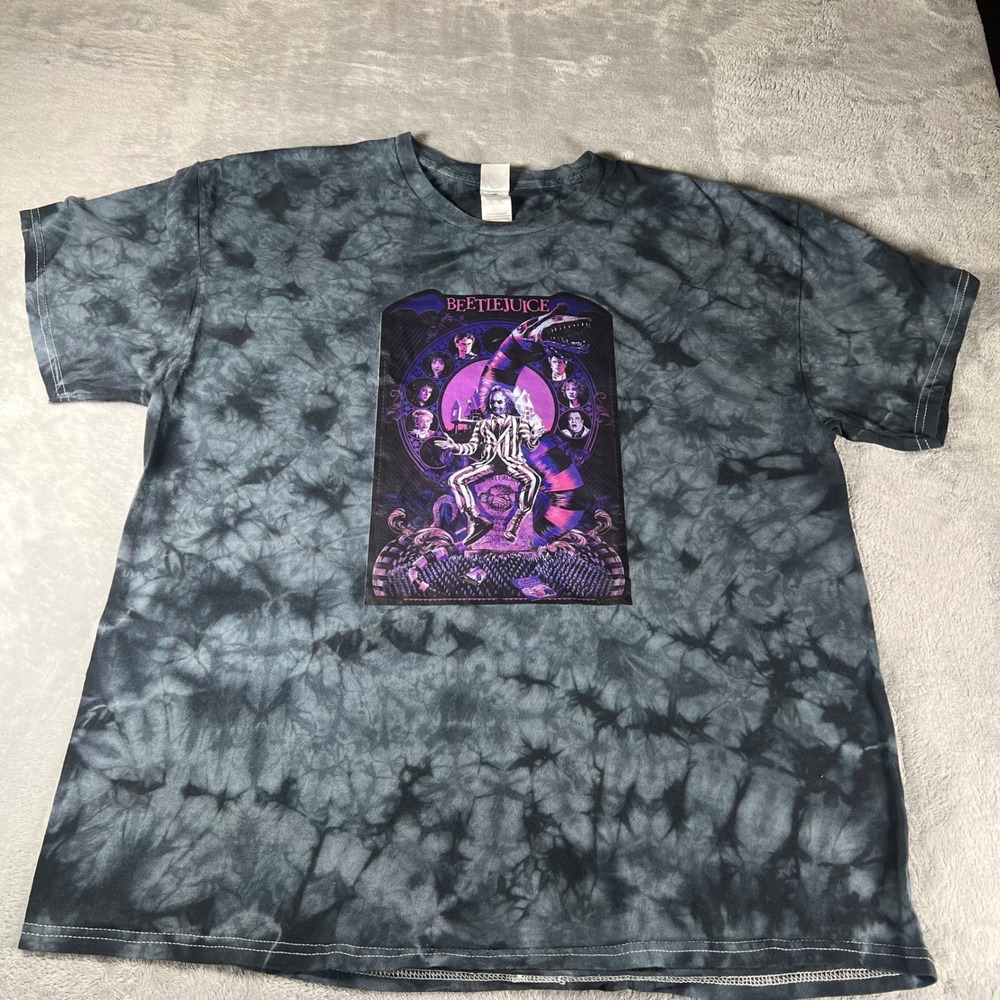 Beetlejuice Tie Dye T-Shirt Movie Graphic XL Extra Large Men's Unisex‎